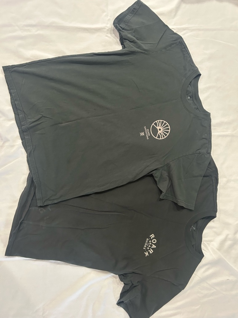 Roark Charcoal Crewneck Tee (pack of 2) with White Logo Print